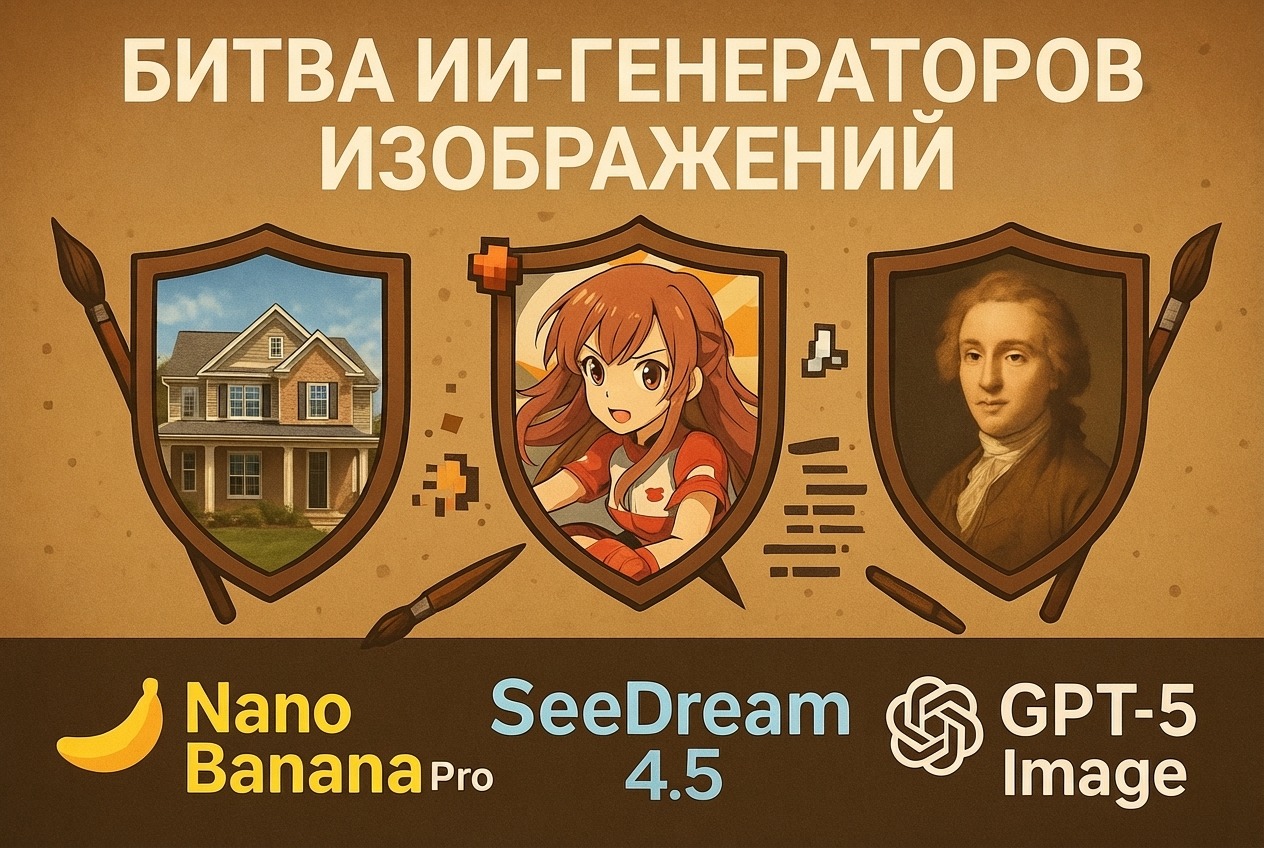 Nano Banana Pro vs SeeDream 4.5 vs GPT-5: битва моделей для генерации изображений. Кто победит в 2025 году? - 1 Nano Banana Pro vs SeeDream 4.5 vs GPT-5: битва моделей для генерации изображений. Кто победит в 2025 году? - 1