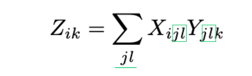 Пример свертки тензоров