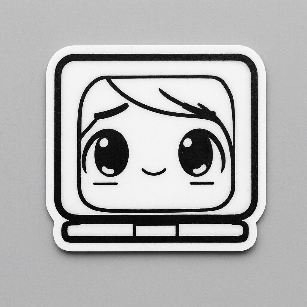 Kandinsky «Иконка/стикер: маскот-ноутбук»