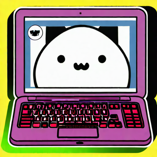 SD «Иконка/стикер: маскот-ноутбук»