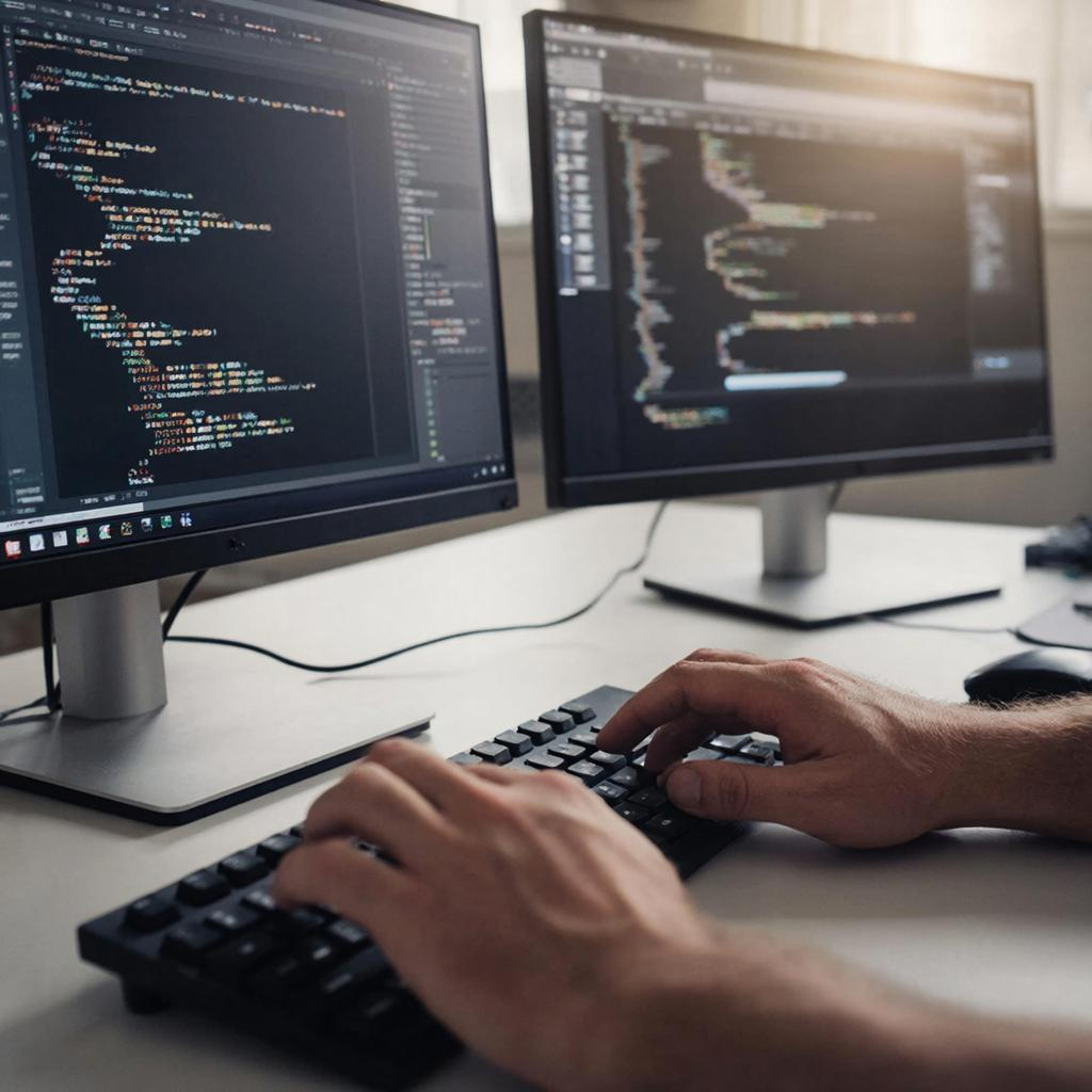 Kandinsky «Разработчик и два монитора»