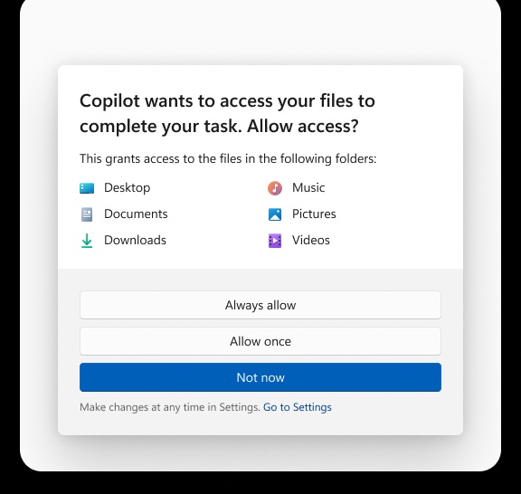 Microsoft: ИИ-агенты будут спрашивать разрешения на доступ к личным файлам пользователей - 1