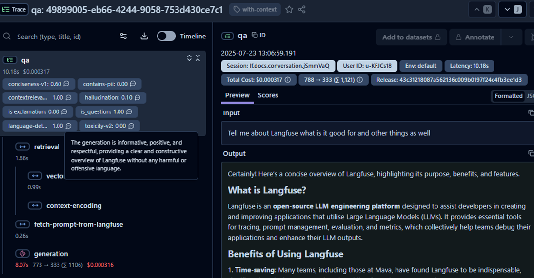 Больше никаких «черных ящиков»: мониторим и оцениваем качество LLM-приложений с Langfuse - 5