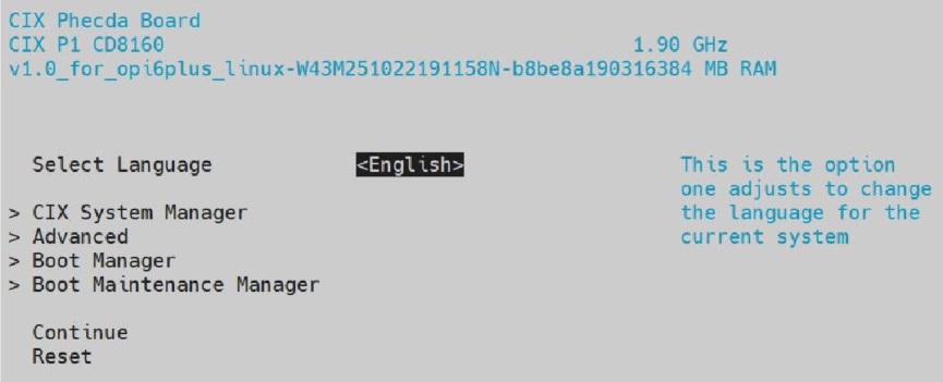Запуск UEFI/TianoCore EDK II (ED2) на процессоре Cix P1 CD8160, плата Orange Pi 6 Plus