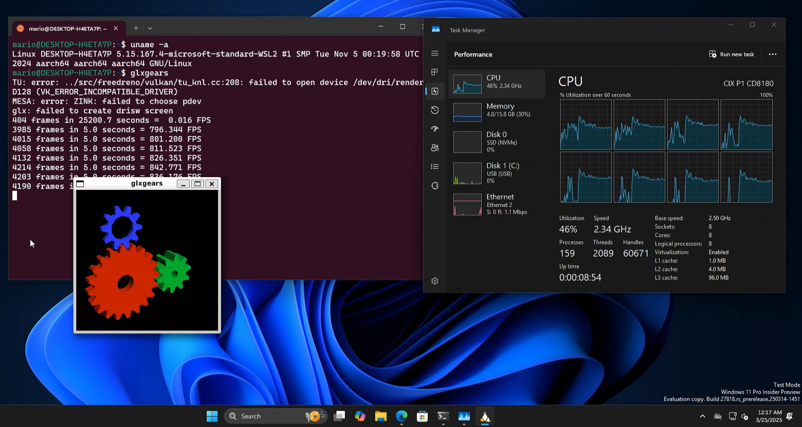 Запуск WSL в Windows 11 на Orion O6