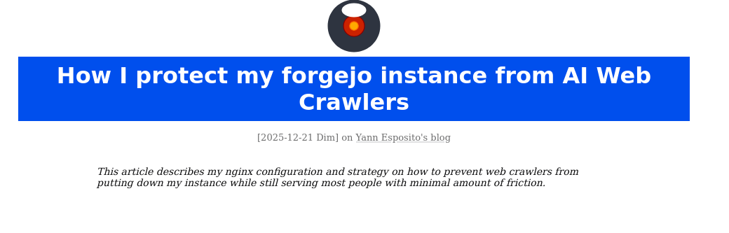 Разработчик показал, как в Nginx можно просто защитить свой экземпляр Forgejo от веб-краулеров с ИИ - 1