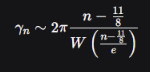 Это асимптотическая формула для постоянных Лебега (или близких к ним констант, часто обозначаемых γn) в теории приближения функций, особенно связанная с многочленами Лежандра или рядами Фурье.  