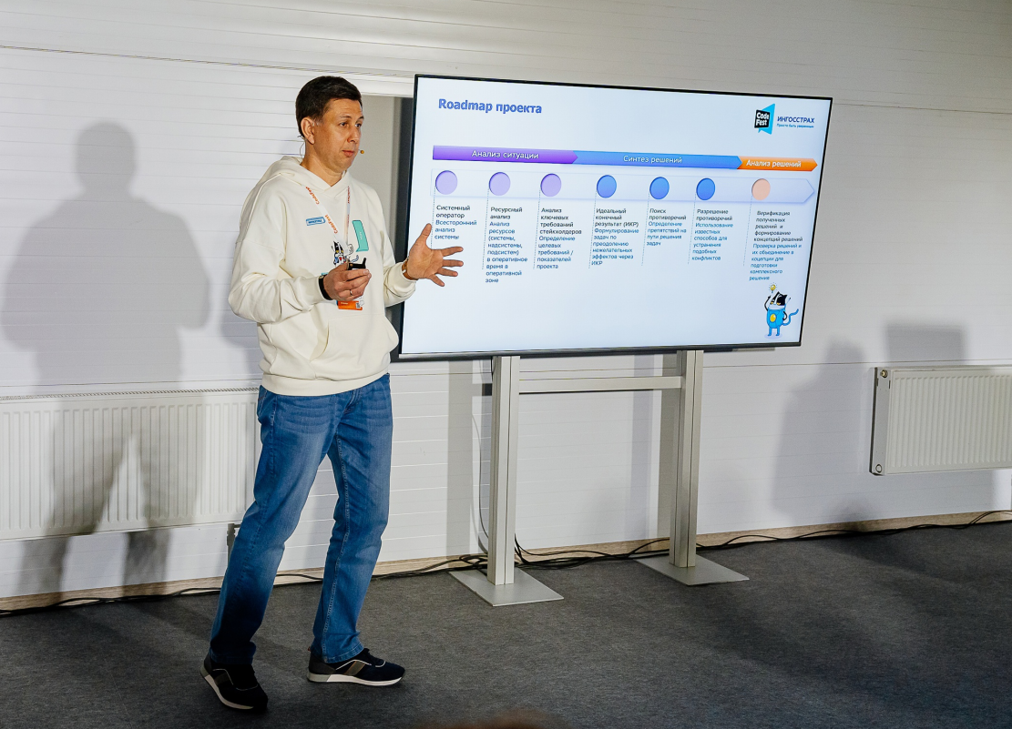 Выступление на Codefest с докладом "Перепроектирование систем с использованием ТРИЗ"