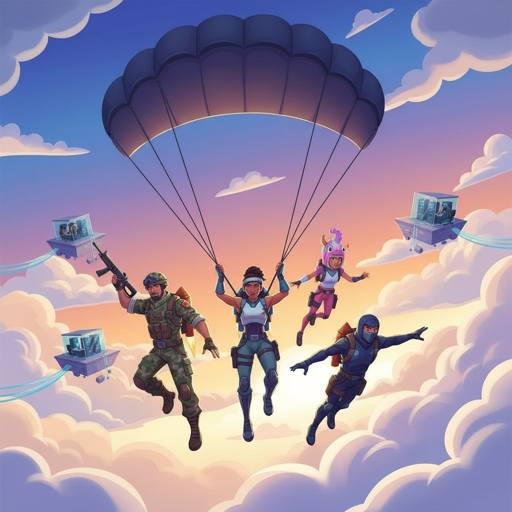 Иллюстрация, созданная с помощью ИИ по мотивам игры Fortnite. Оригинальный образ принадлежит компании Epic Games.