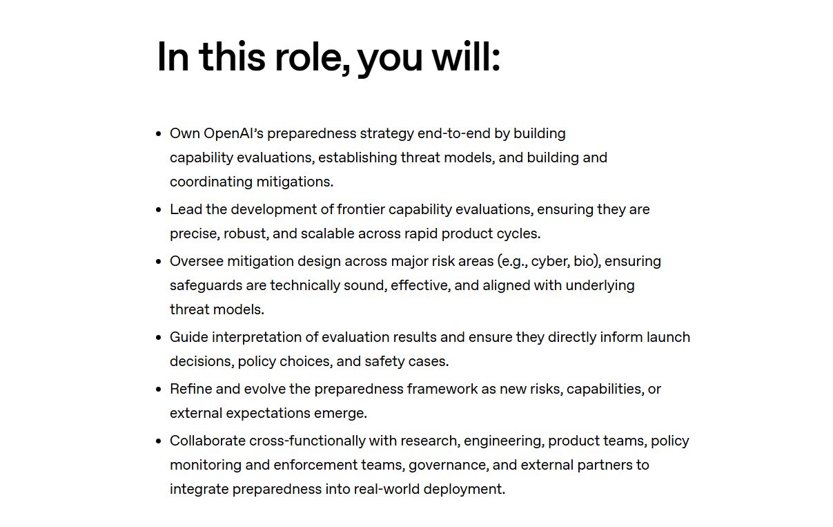 OpenAI наймёт нового руководителя отдела «обеспечения готовности ИИ» - 1