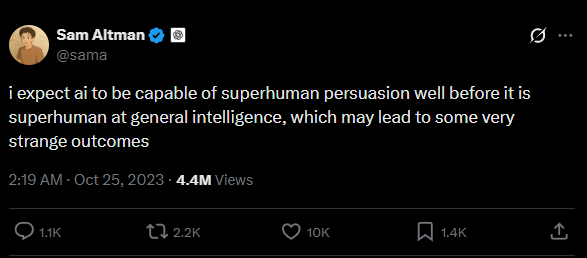 Генеральный директор OpenAI Сэм Альтман предсказал сверхчеловеческое влияние ИИ - 2