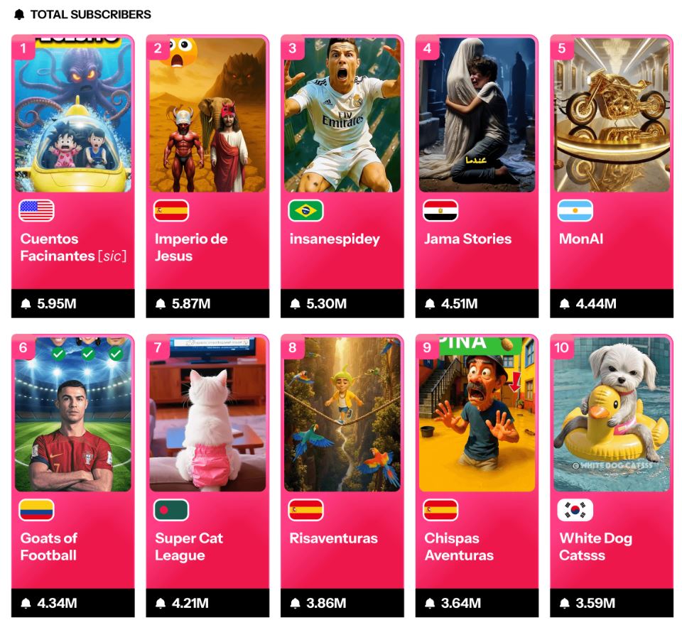 Исследование: до 30% рекомендаций новых видео YouTube приходится на ИИ-«помои» - 5