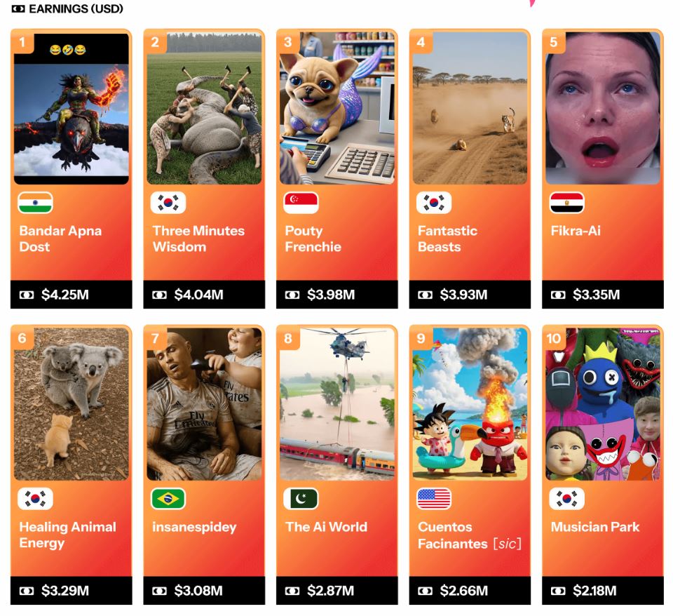 Исследование: до 30% рекомендаций новых видео YouTube приходится на ИИ-«помои» - 6