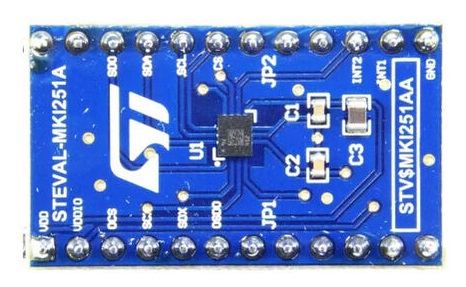 Плата STEVAL-MKI251A с модулем LSM6DSV320X.