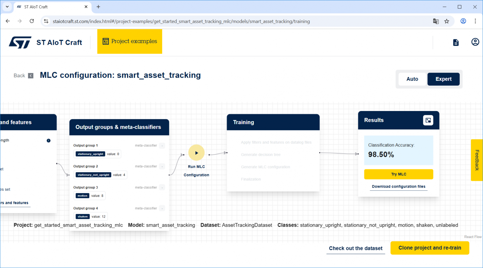 Модель распознавания положения и ориентации отслеживаемого объекта с использованием подхода на основе машинного обучения.