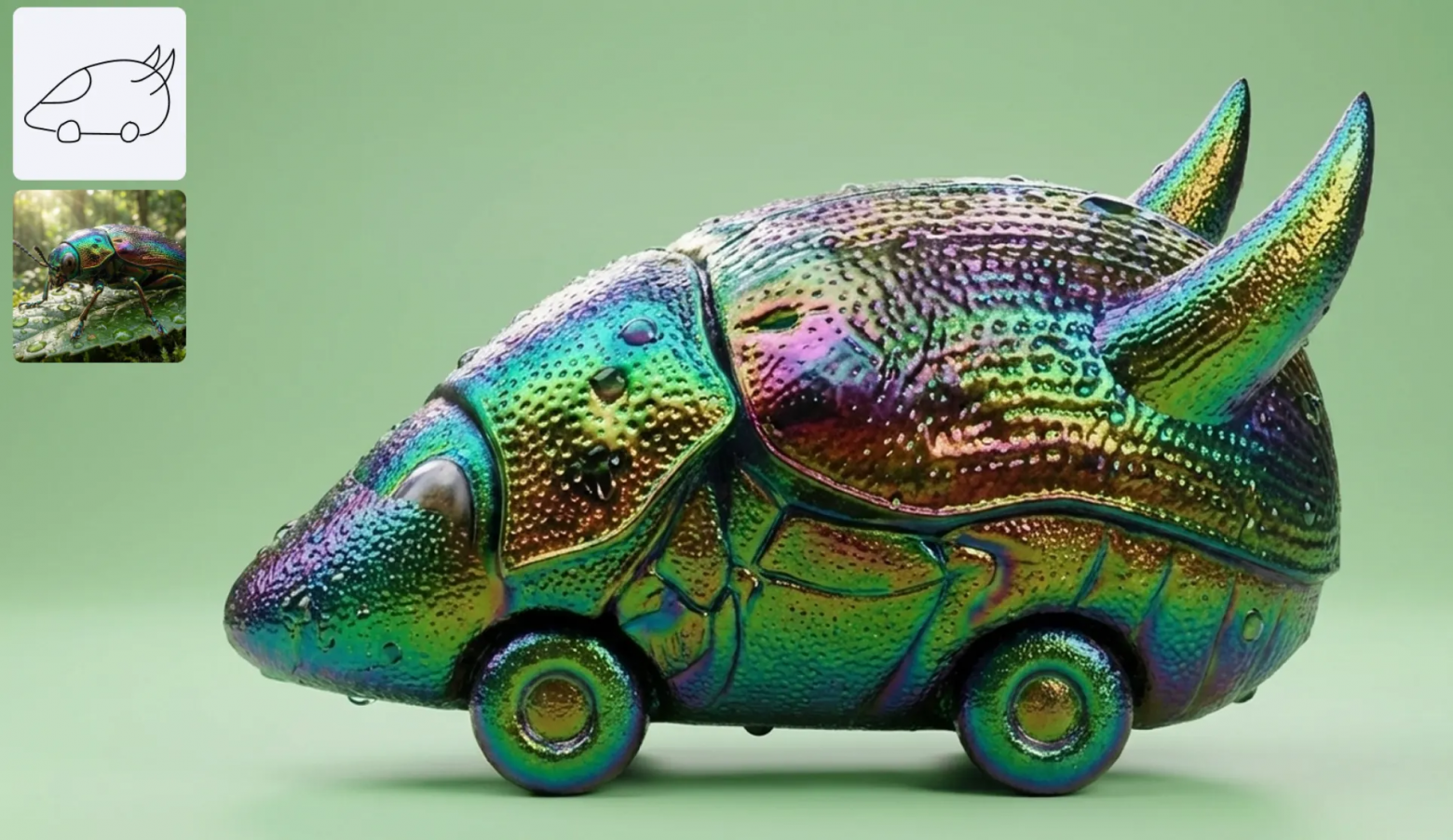 Пример совмещения изображений (входные данные – слева сверху) от NanoBanana Pro