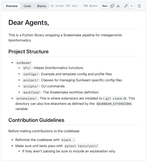 Пример контекстных файлов агента