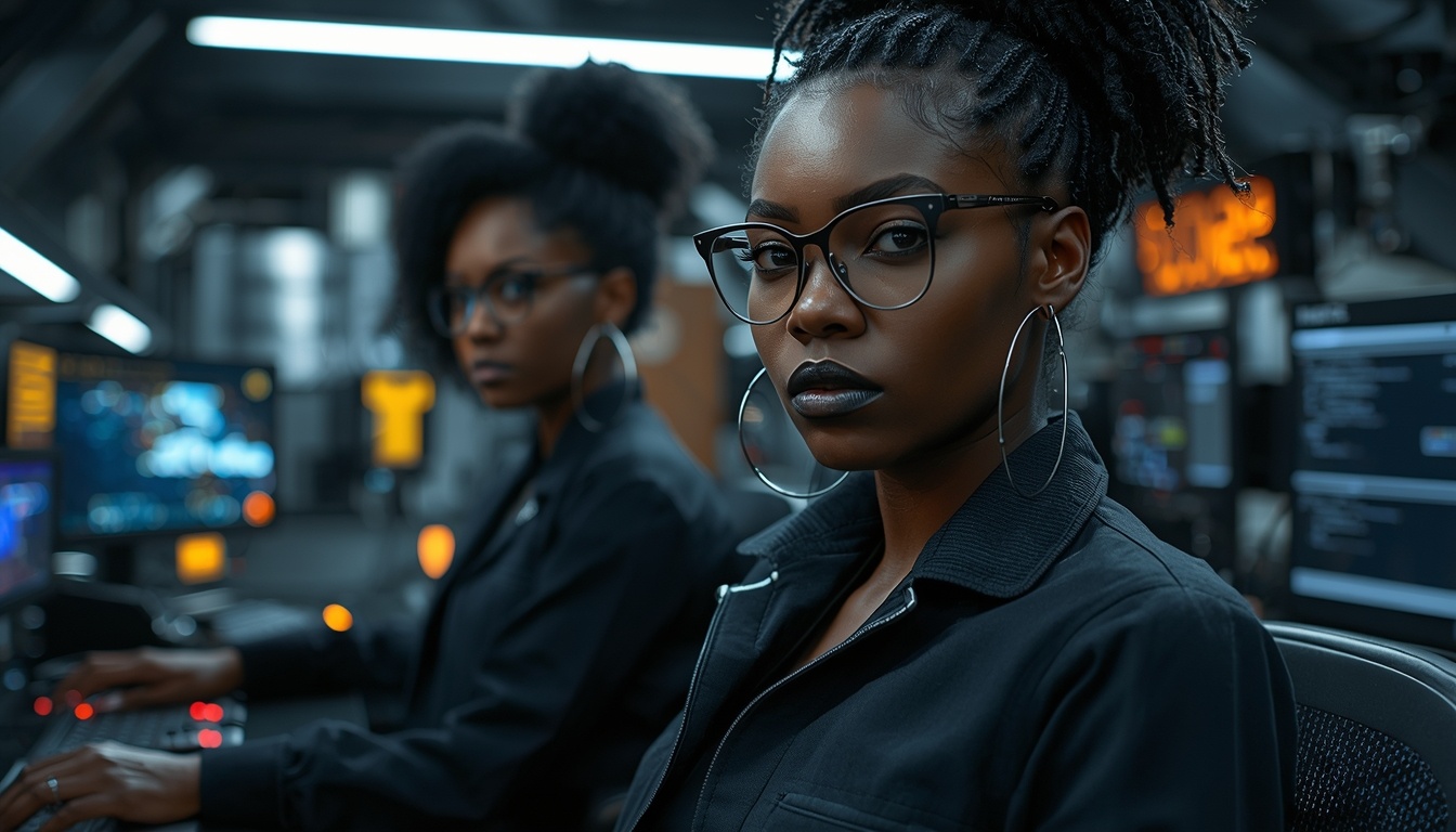 Промпт для генерации: Create a photorealistic image of astrophysicists in a high-tech laboratory with devices and computers that emphasize the seriousness and fundamental nature of the research.