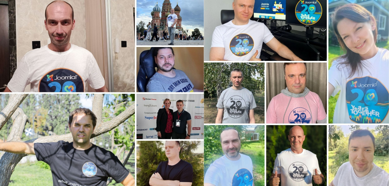 Коллаж с фото участников русскоязычного коммьюнити Joomla со страницы Joomla Community Magazine