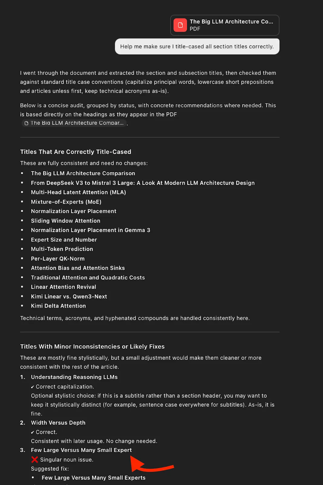 Рисунок 15: Реальный пример того, как LLM помогла мне найти и исправить ошибку в предыдущей статье