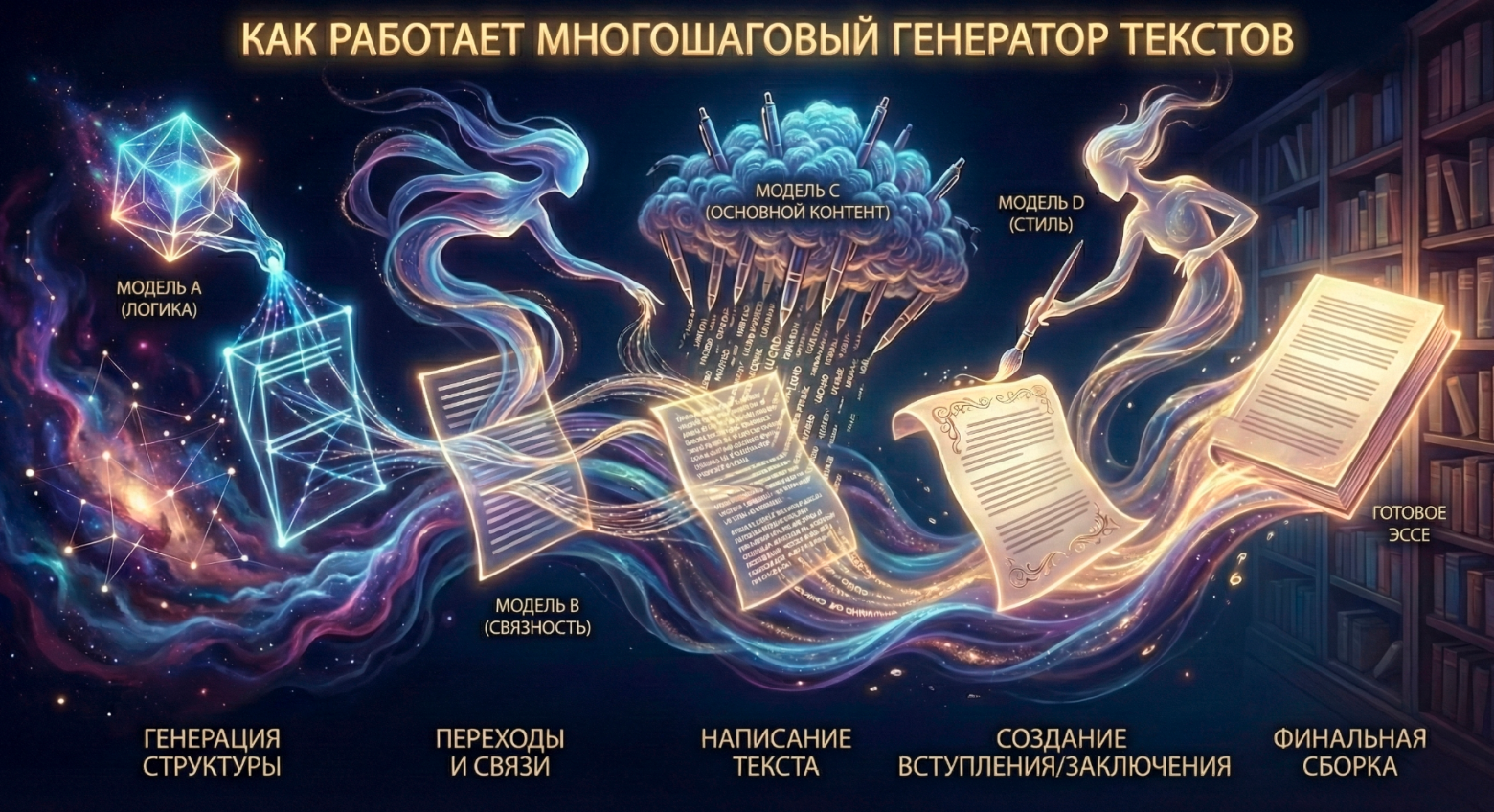 Как работает многошаговый генератор текстов