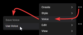 Сохранение и применение голоса готовой записи в Udio