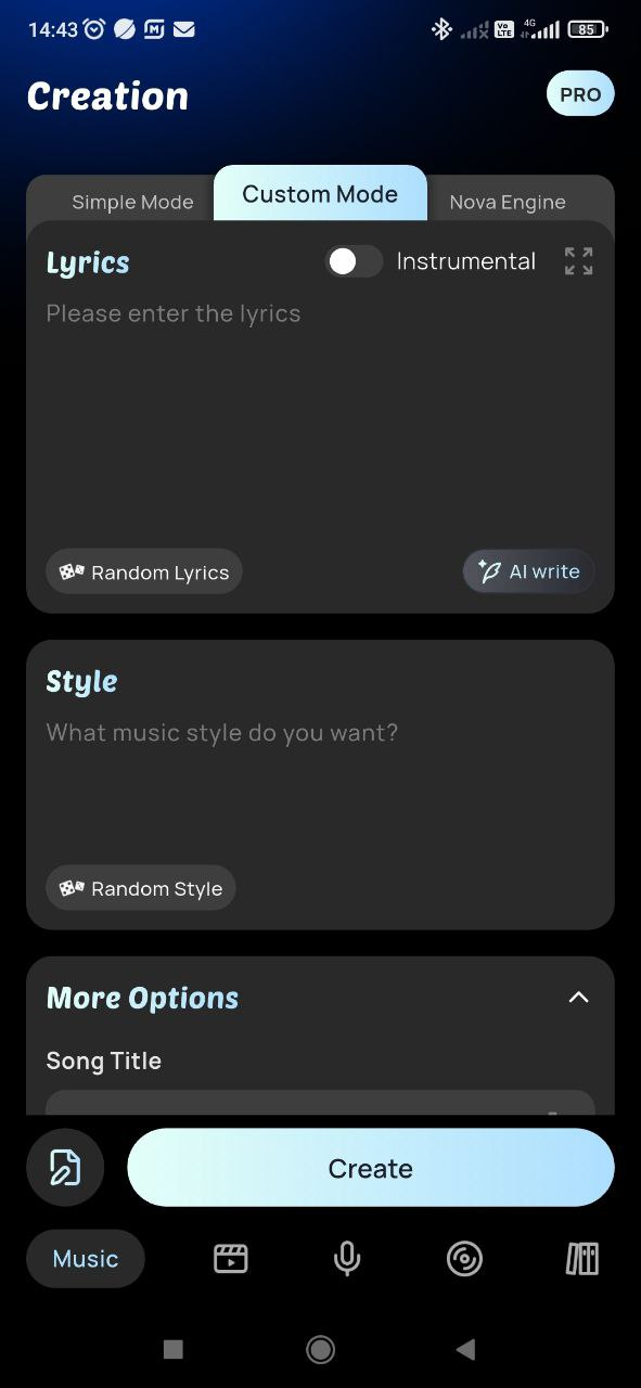 Экран из Music Lab [ мобильное приложение от Udio(?) ]