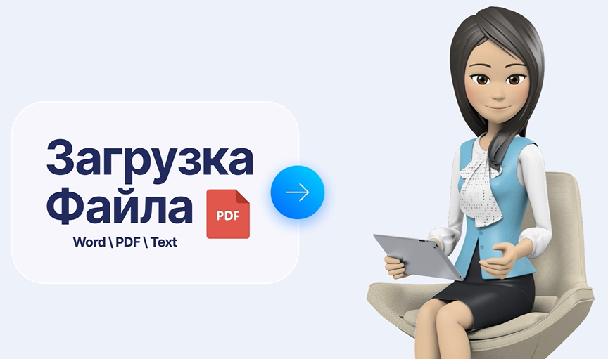 Для теста подойдут инструкции, регламенты, описания товаров, информация из сайта и презентации в привычных форматах. 