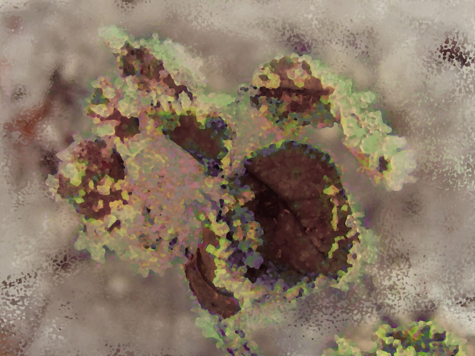 Рис. 10. Арт "Морозная цветомузыка", преобразованный фильтром "Масляная краска"