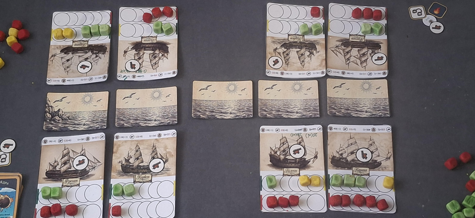 построение флотов в начале игры