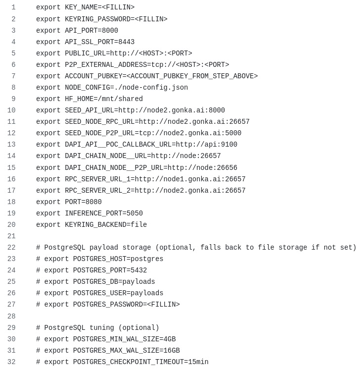 Рис. 16. Шаблон конфигурационного файла