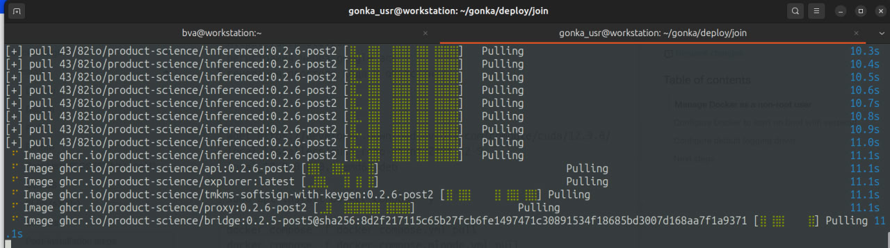 Рис. 18. Скачивание docker-образа