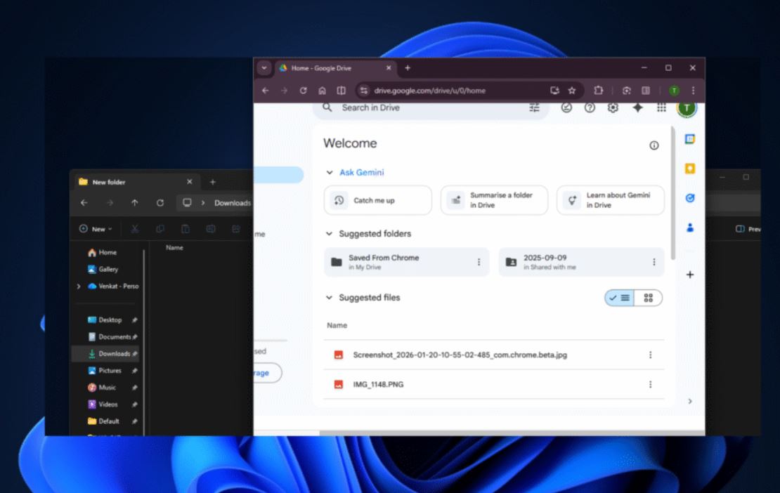Chrome в Windows 11 позволит перетаскивать и загружать несколько файлов из веб-приложений в проводник - 1
