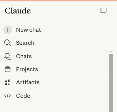 Рисунок 1. Меню Claude