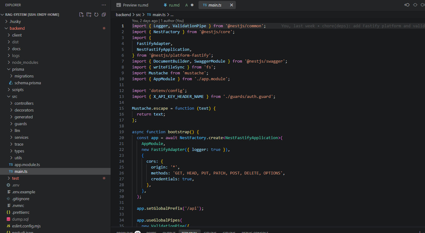 Main файл nestjs