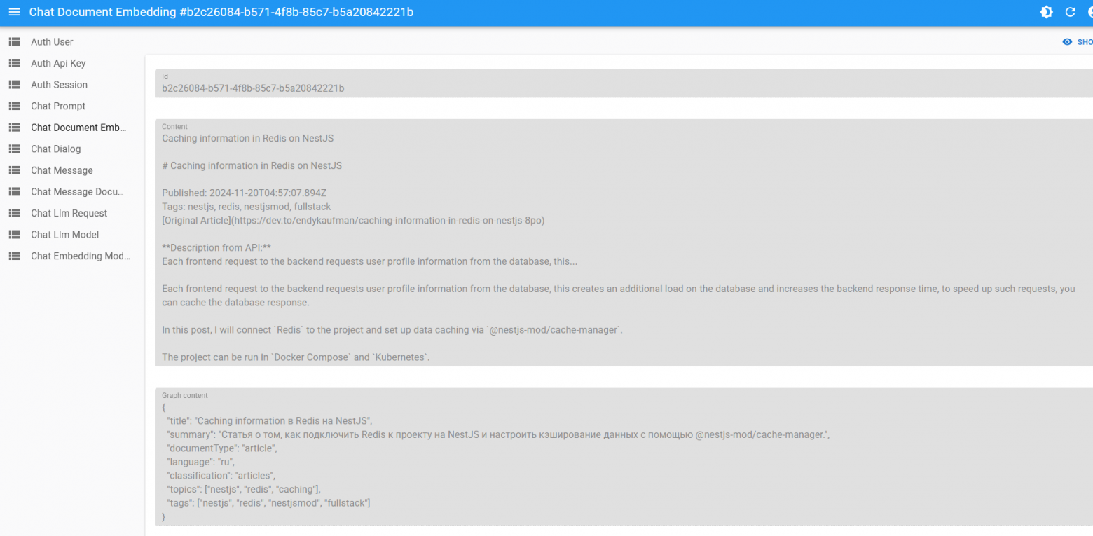 Embedding документ