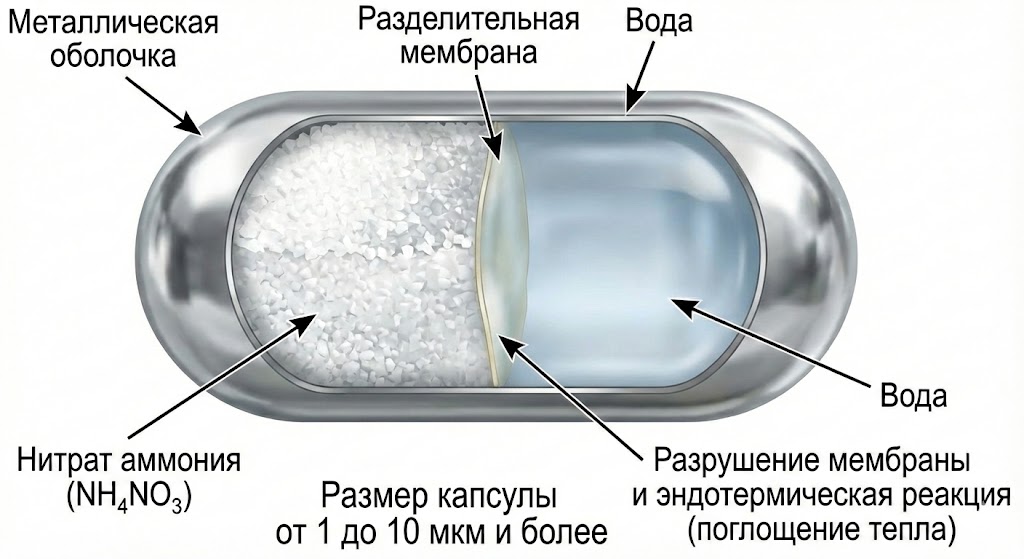 Возможная конструкция эндотермической капсулы