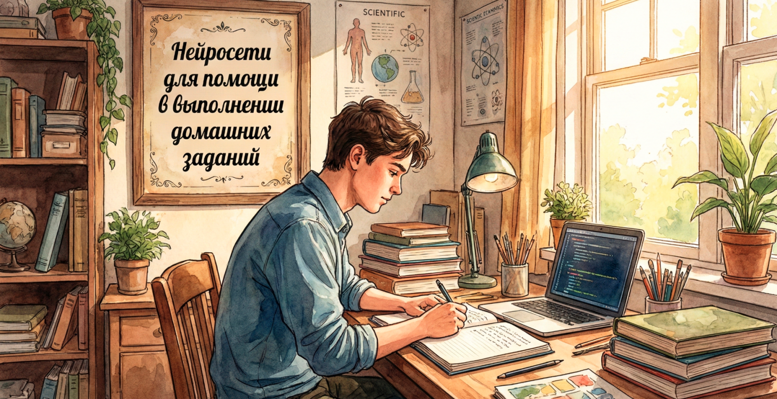 Нейросети для домашних заданий: Как использовать ИИ для помощи с уроками - 1