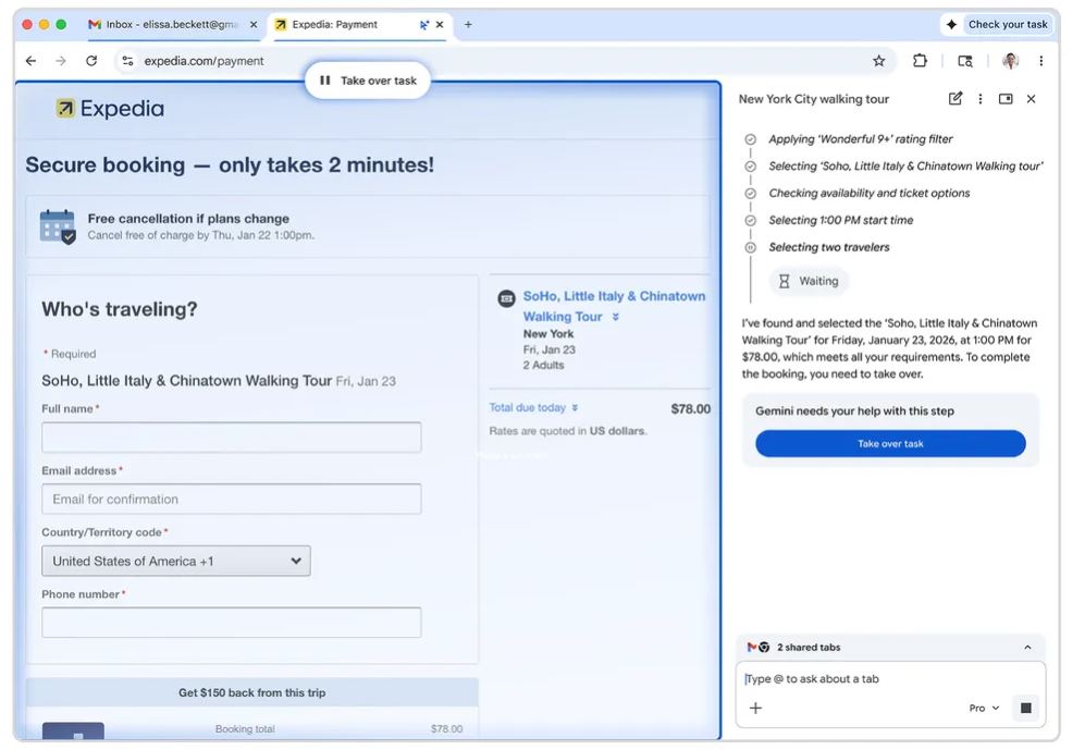 Google запустила в Chrome ИИ-функцию автоматического просмотра - 2 Google запустила в Chrome ИИ-функцию автоматического просмотра - 2