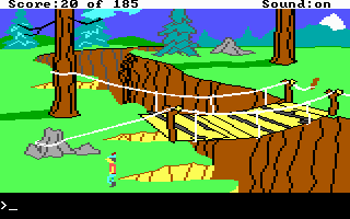  Одна из красочных локаций игры King’s Quest II. В то время, когда мониторы были монохромными, я не видел его таким.