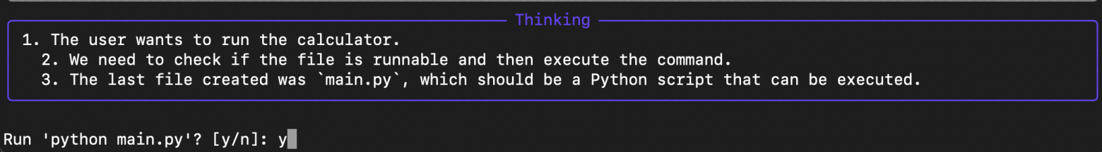 Изображение 23. ИИ просит запустить калькулятор (cmd execute tool)