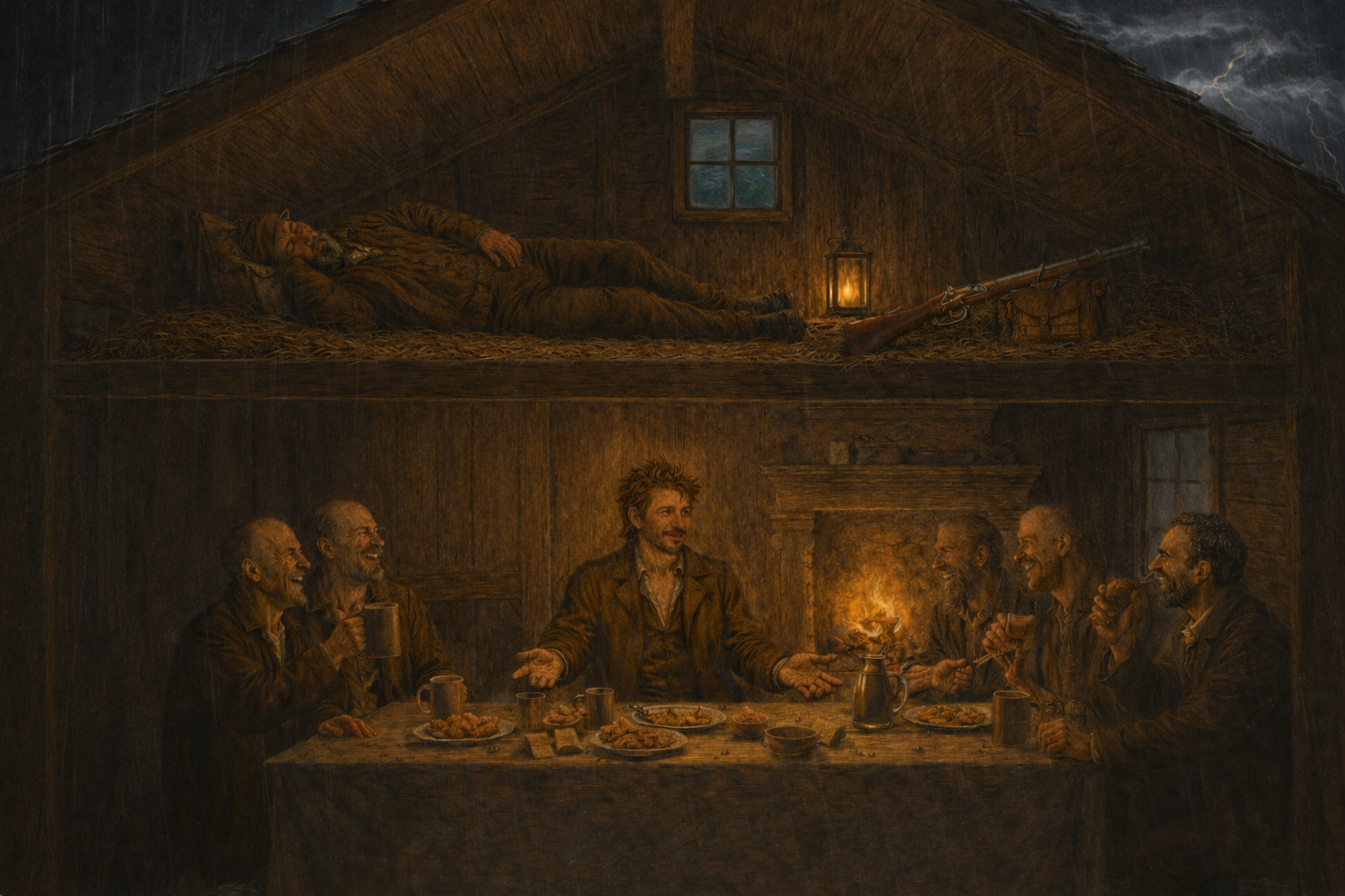 А в доме шло веселье и гульба