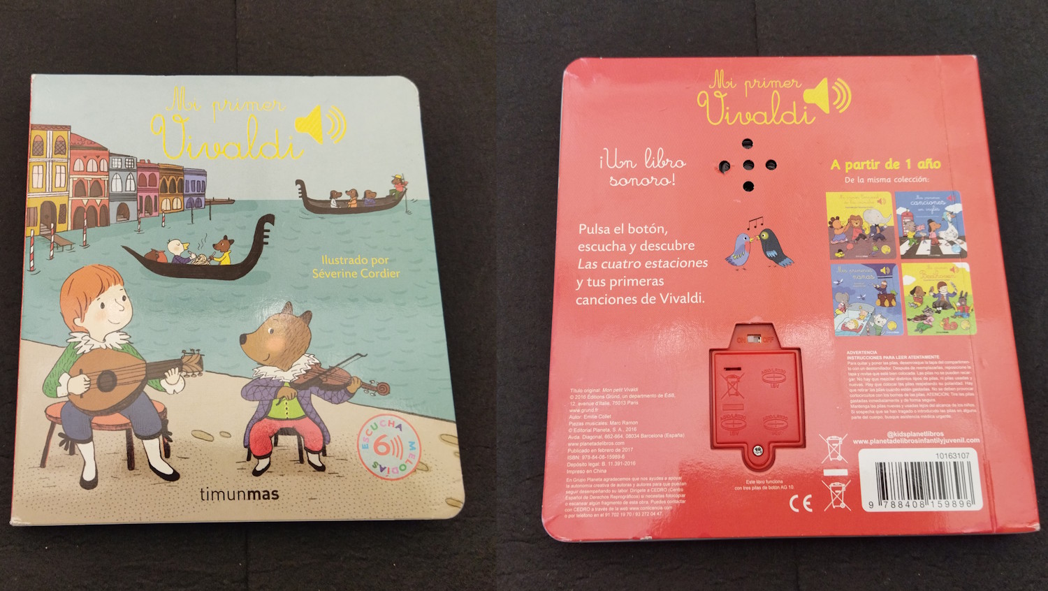 Так выглядит «Мой первый Вивальди». Спереди несколько страниц, сзади более толстый блок с электроникой