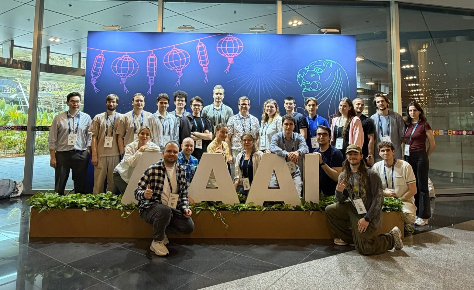 Я и мои коллеги из AIRI у пресс-волла AAAI-26