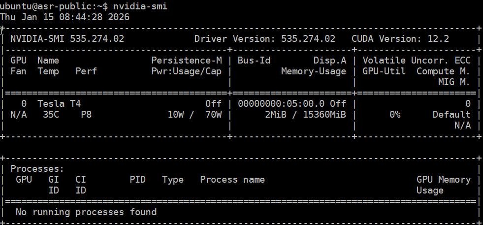 Рис. 5. Просмотр характеристик GPU с помощью nvidia-smi