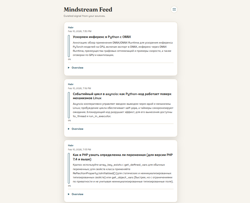 Лента публикаций Хабра