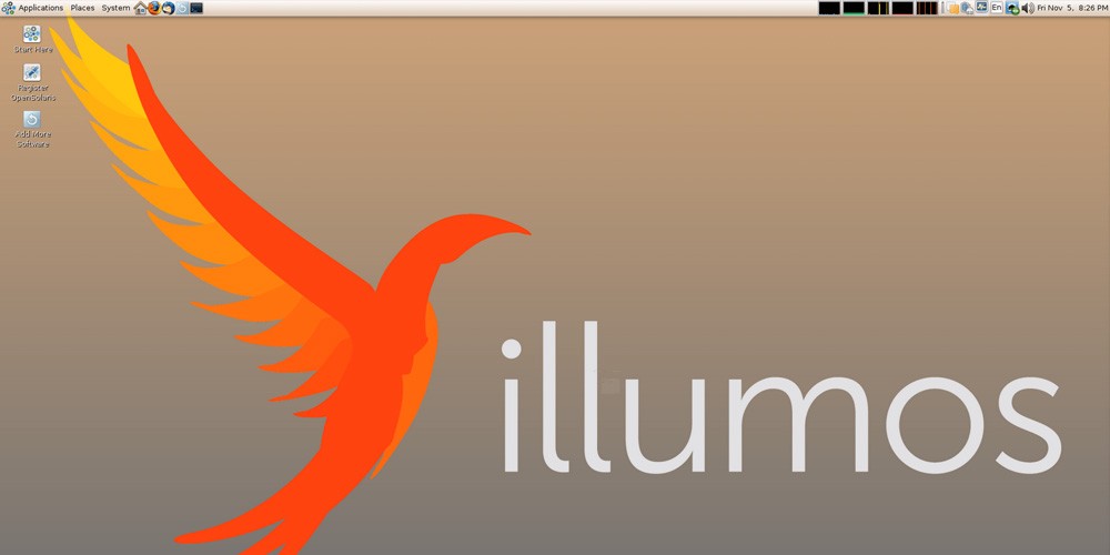 Рабочий стол OpenIndiana