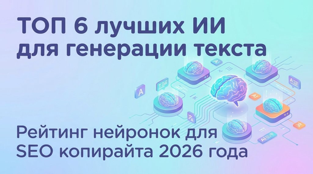 ТОП 6 лучших ИИ для генерации текста – Рейтинг нейронок для SEO копирайта 2026 года - 1