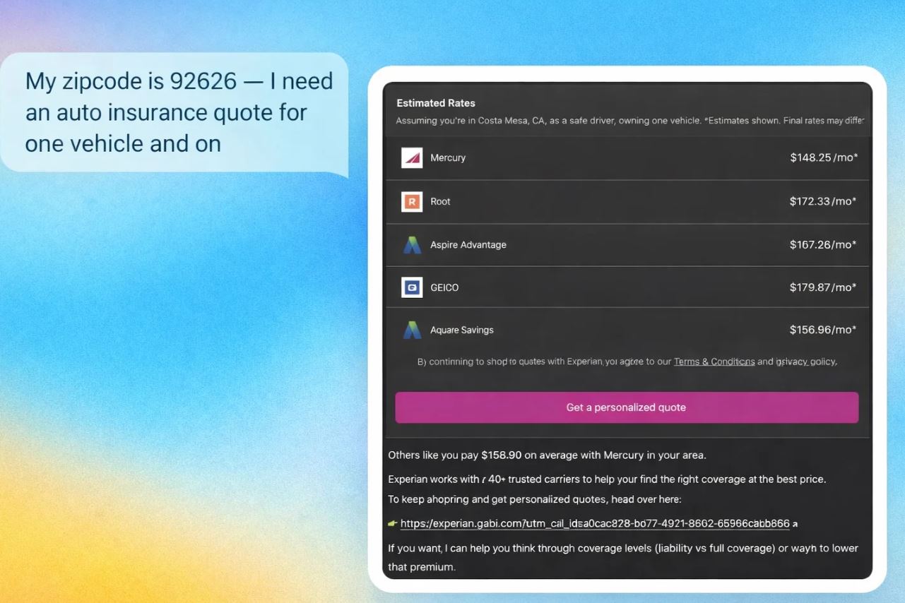 Experian стала использовать ChatGPT для продажи автострахования - 1