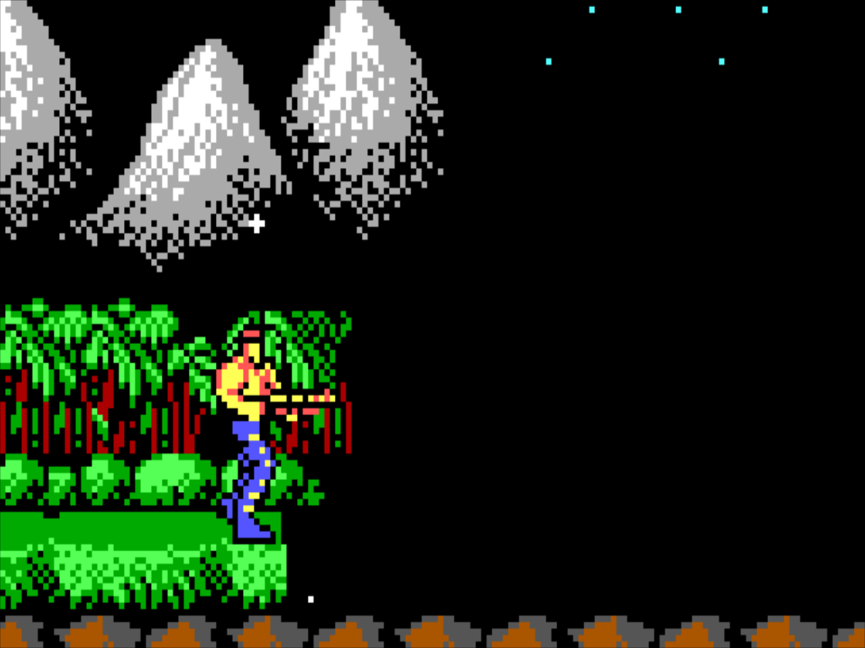 Недорисованное - Contra (NES/Famicom, 1988).